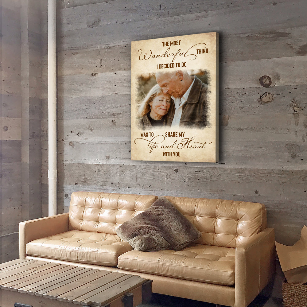 My Life & Heart - Personalized Photo Canvas