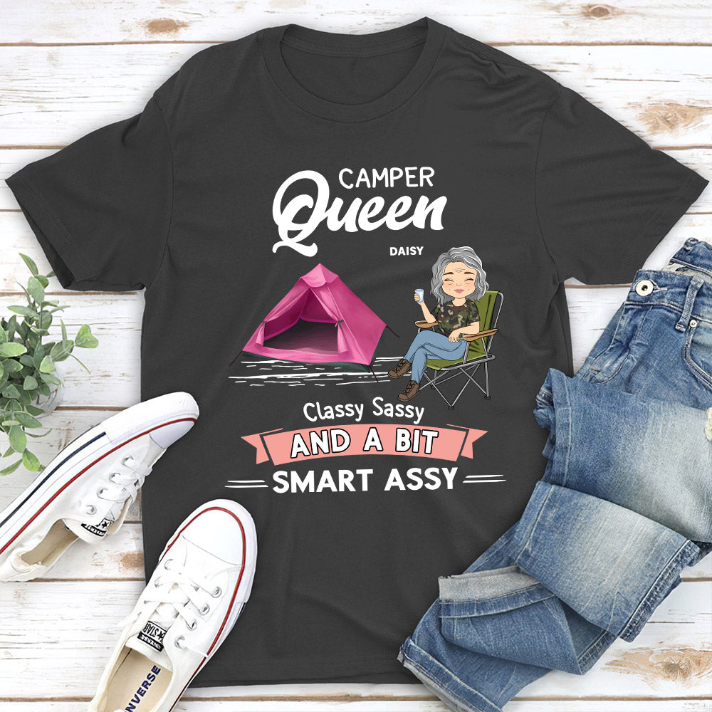 Custom Christmas & Birthday Keepsake Gift • Camper Queen - Personalized Unisex T-shirt