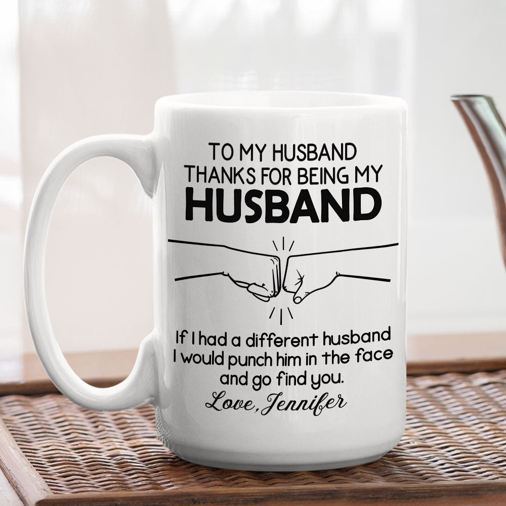 Custom Anniversary Keepsake Gifts For Couple • I Would Punch For You Husband - Personalized Coffee Mug