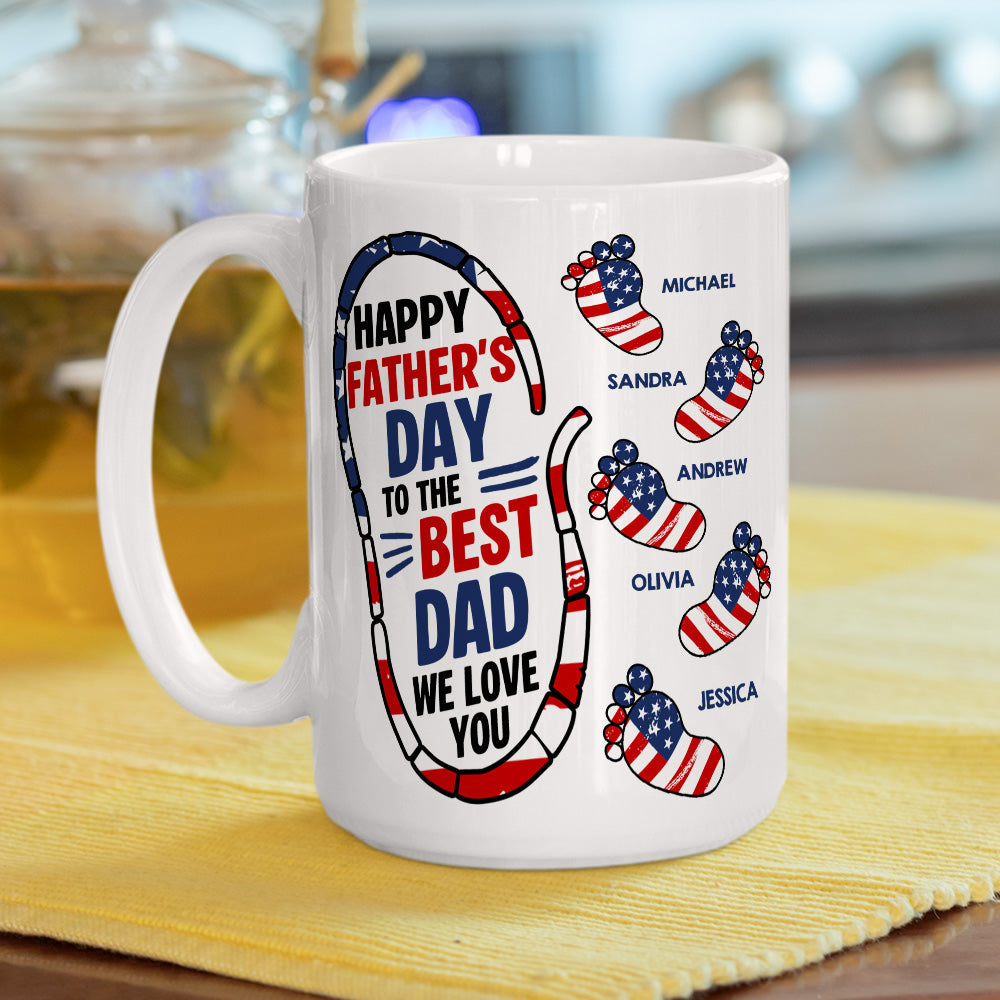 Custom Father's Day, Special Gift for Dad & Grandpa • Best Dad We Love You - Personalized Coffee Mug