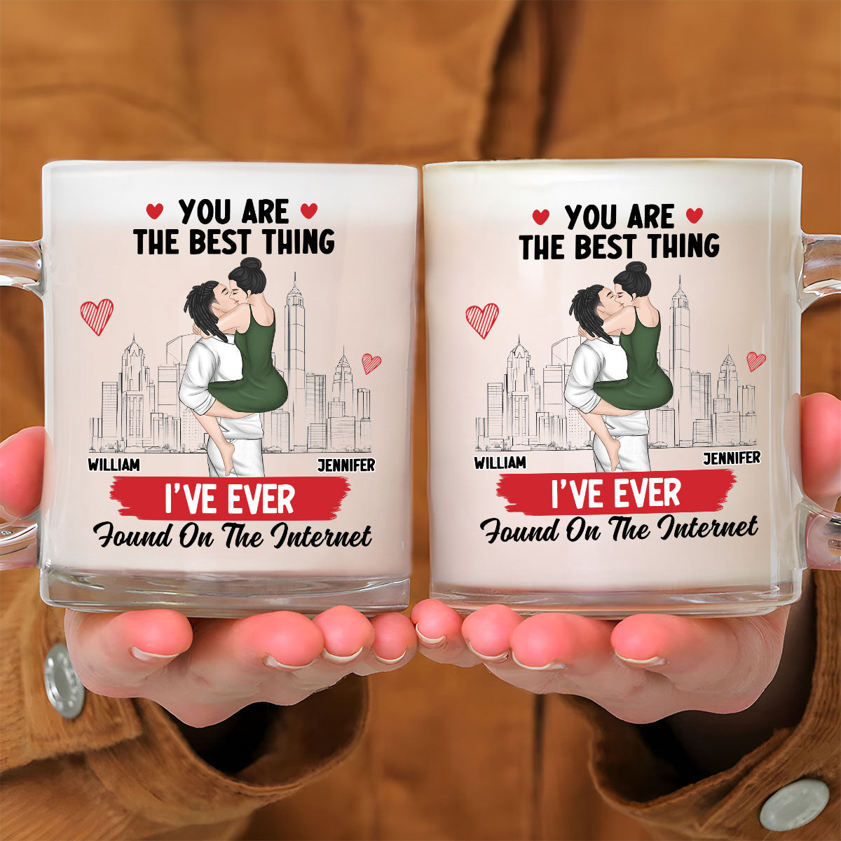 Custom Anniversary Keepsake Gifts For Couple • You Are The Best - Personalized Glass Mug