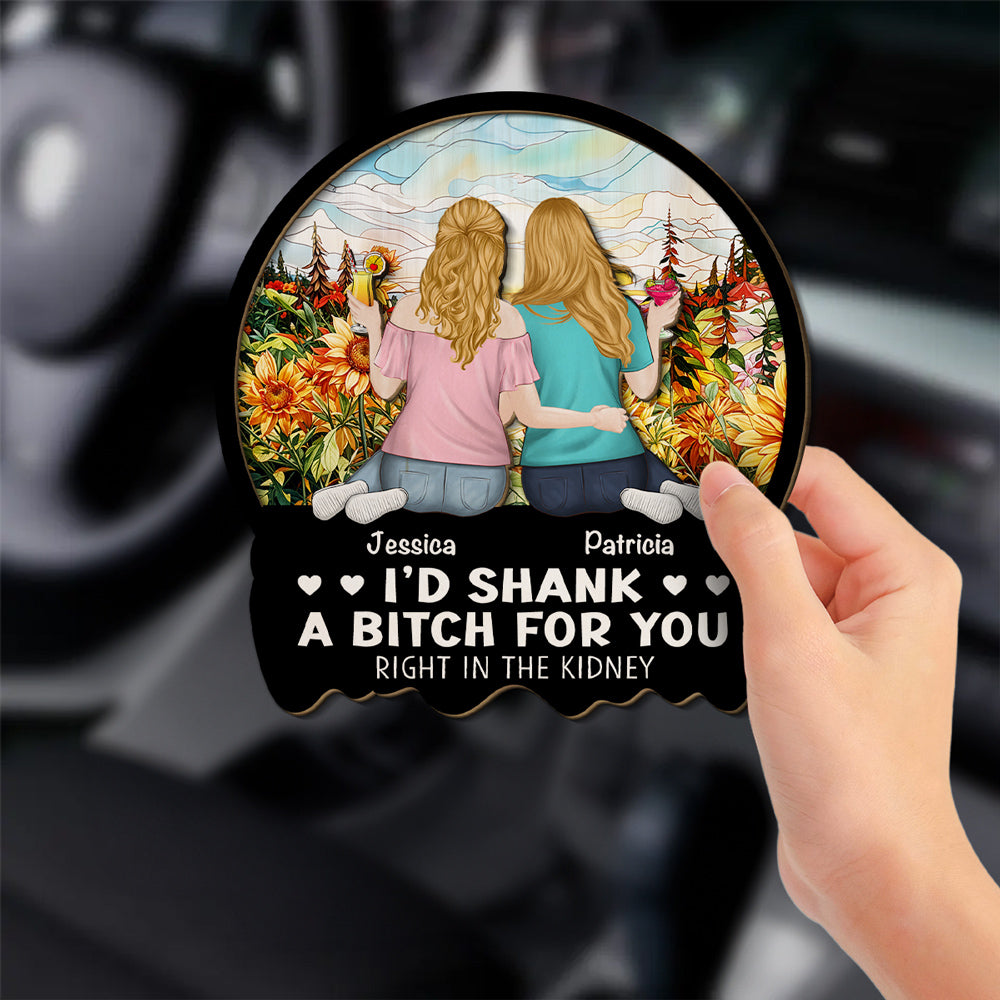 Right In The Kidney - Personalized Car Visor Clip