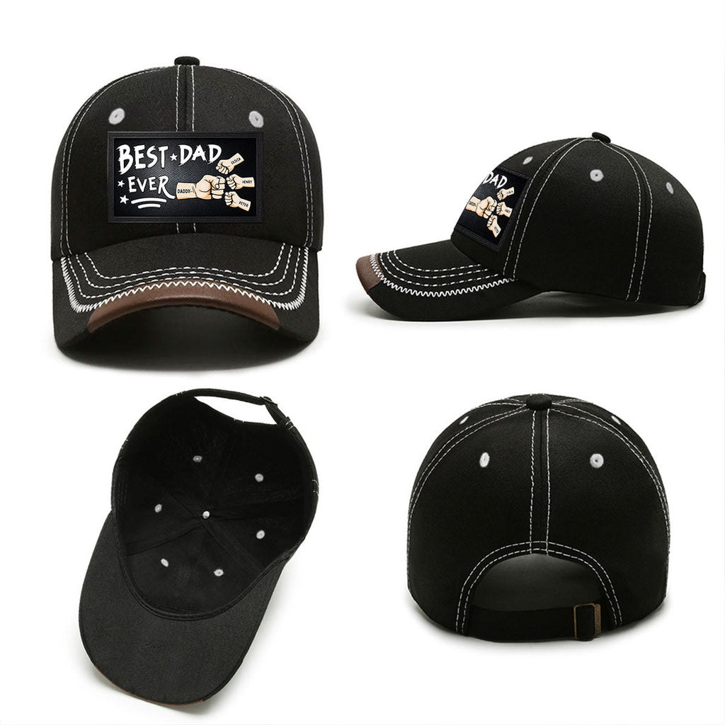 Best Daddy Ever - Personalized Vintage Soft Baseball Cap