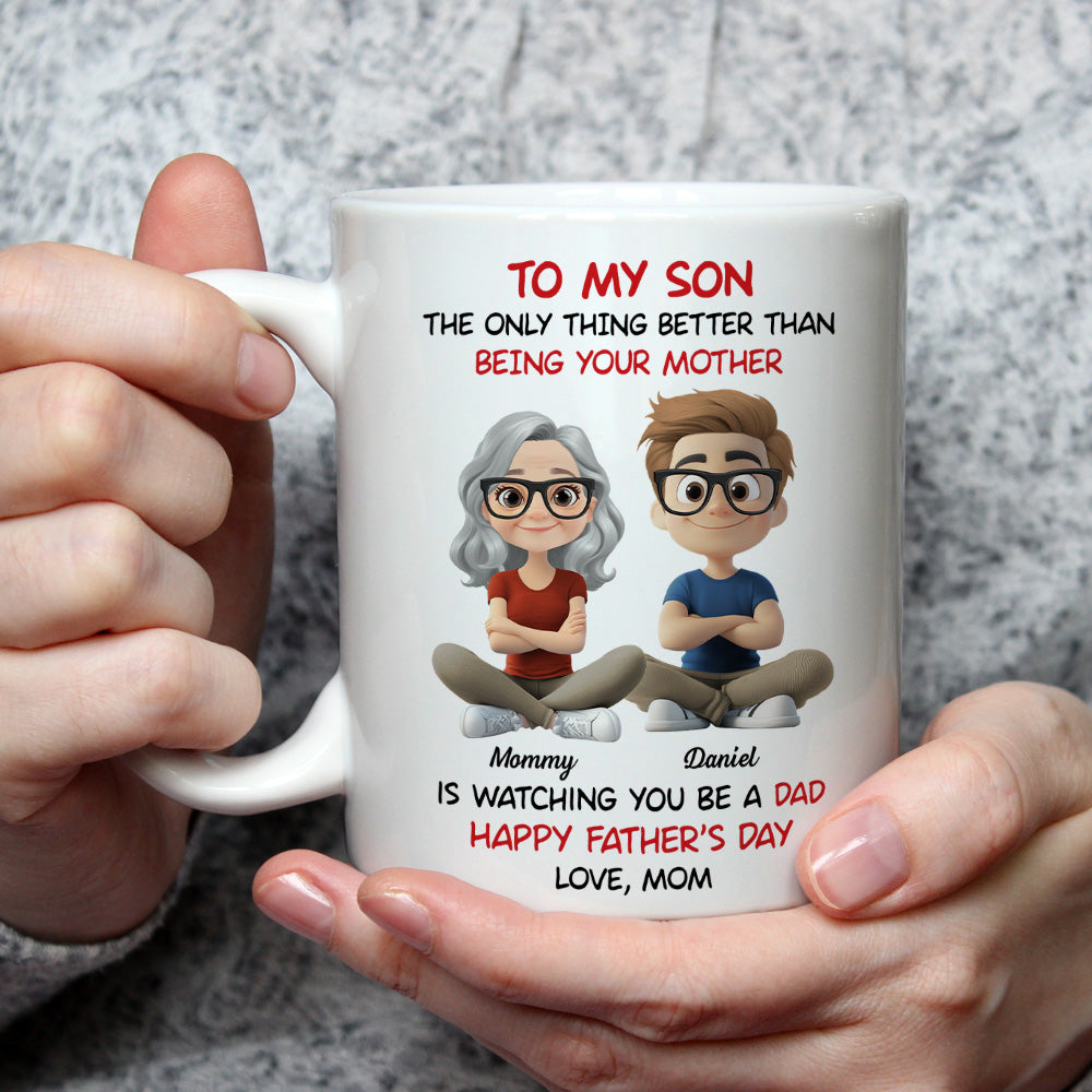 Custom Father's Day Gift For Son • To My Son Cartoonize - Personalized Coffee Mug