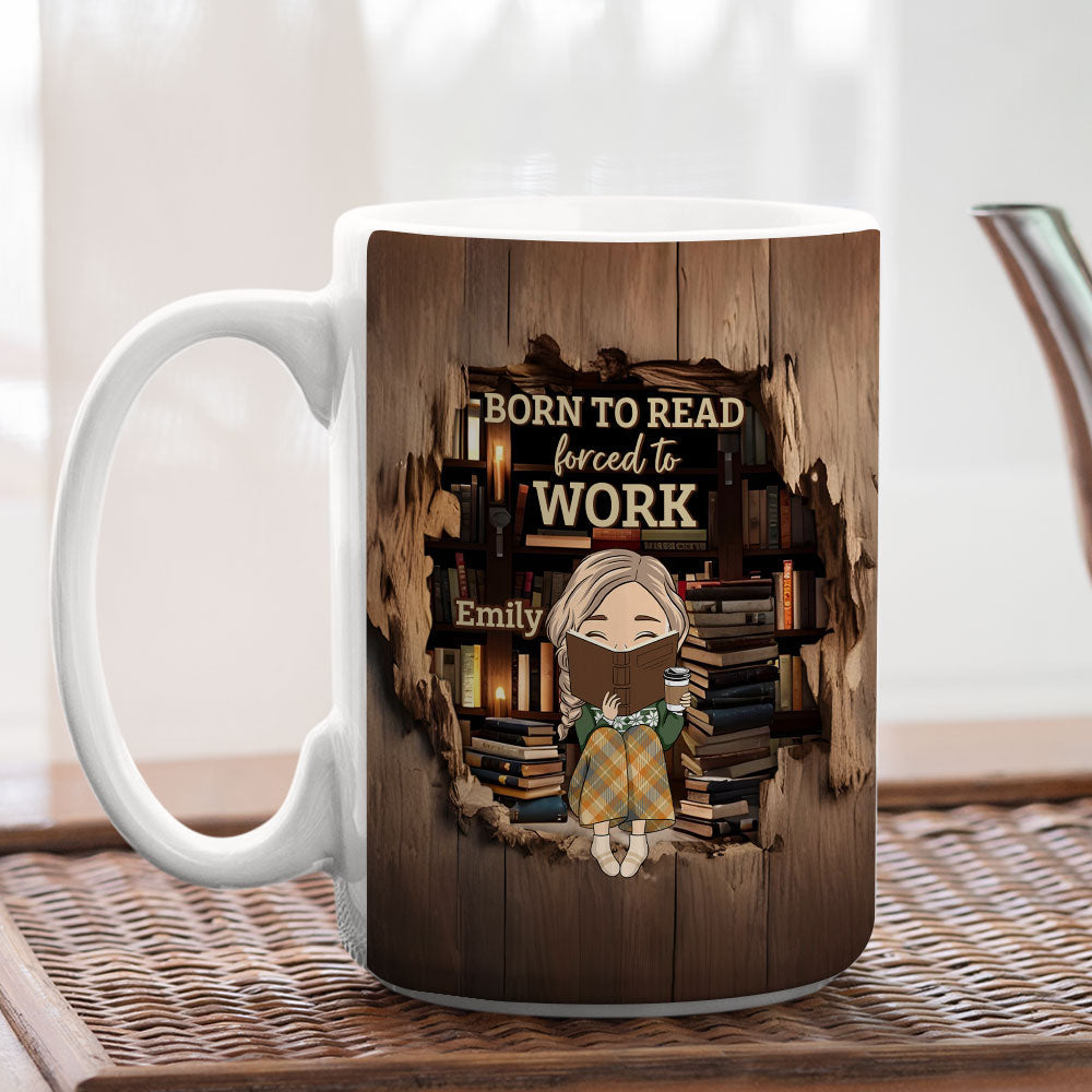 Custom Christmas & Birthday Keepsake Gift • Born To Read - Personalized Coffee Mug