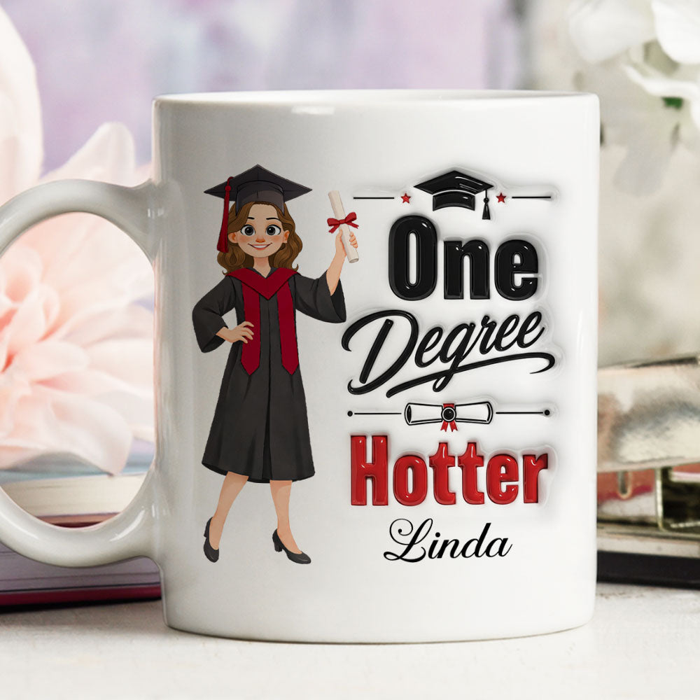 Custom Christmas & Birthday Keepsake Gift • Now Hotter By One Degree - Personalized 3D Inflated Effect Mug