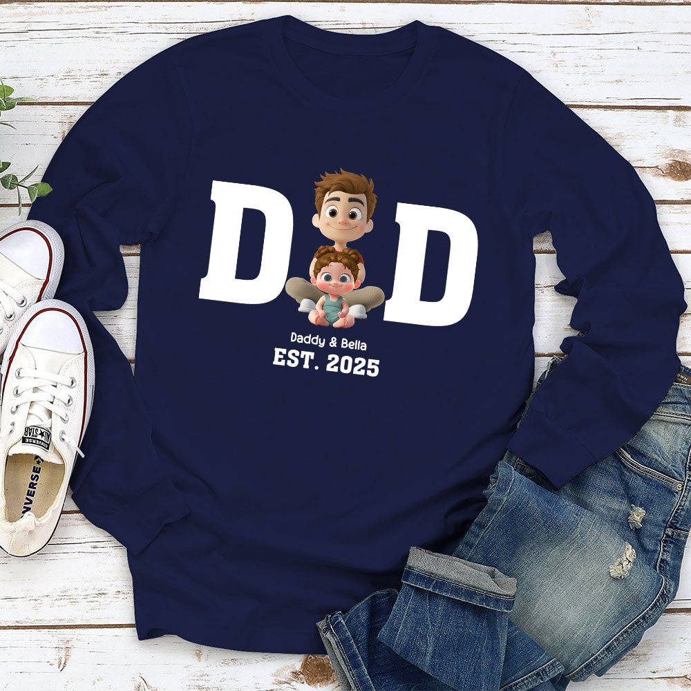 Custom Father's Day, Special Gift for Dad & Grandpa • Happy Kids With Dad - Personalized Shirt