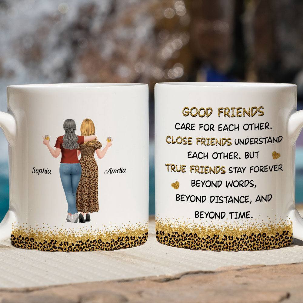 Custom Best Friend, Christmas & Birthday Friendship Keepsake Gift • Care For Each Other - Personalized Coffee Mug