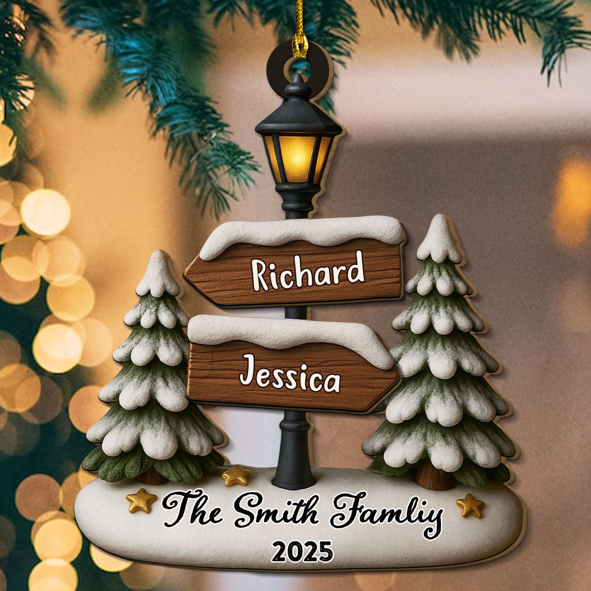 Custom Family Ornament, Christmas Gift for Family Members •  Home Is Where Love Lives - Personalized 2-Layered Wood Ornament