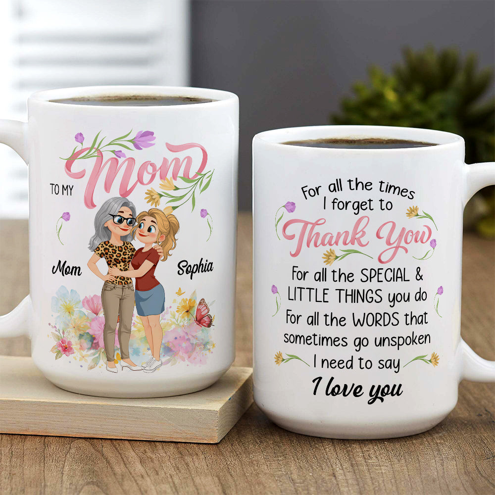 Custom Mother's Day Gift for Mom & Grandma • I Need To Say - Personalized Coffee Mug