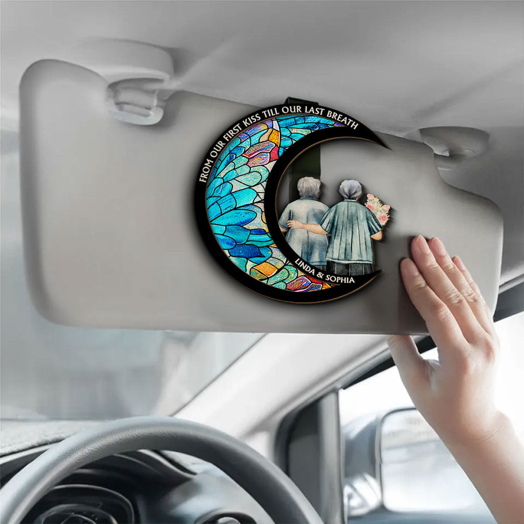 From Our First Kiss Till Our Last Breath - Personalized Car Visor Clip