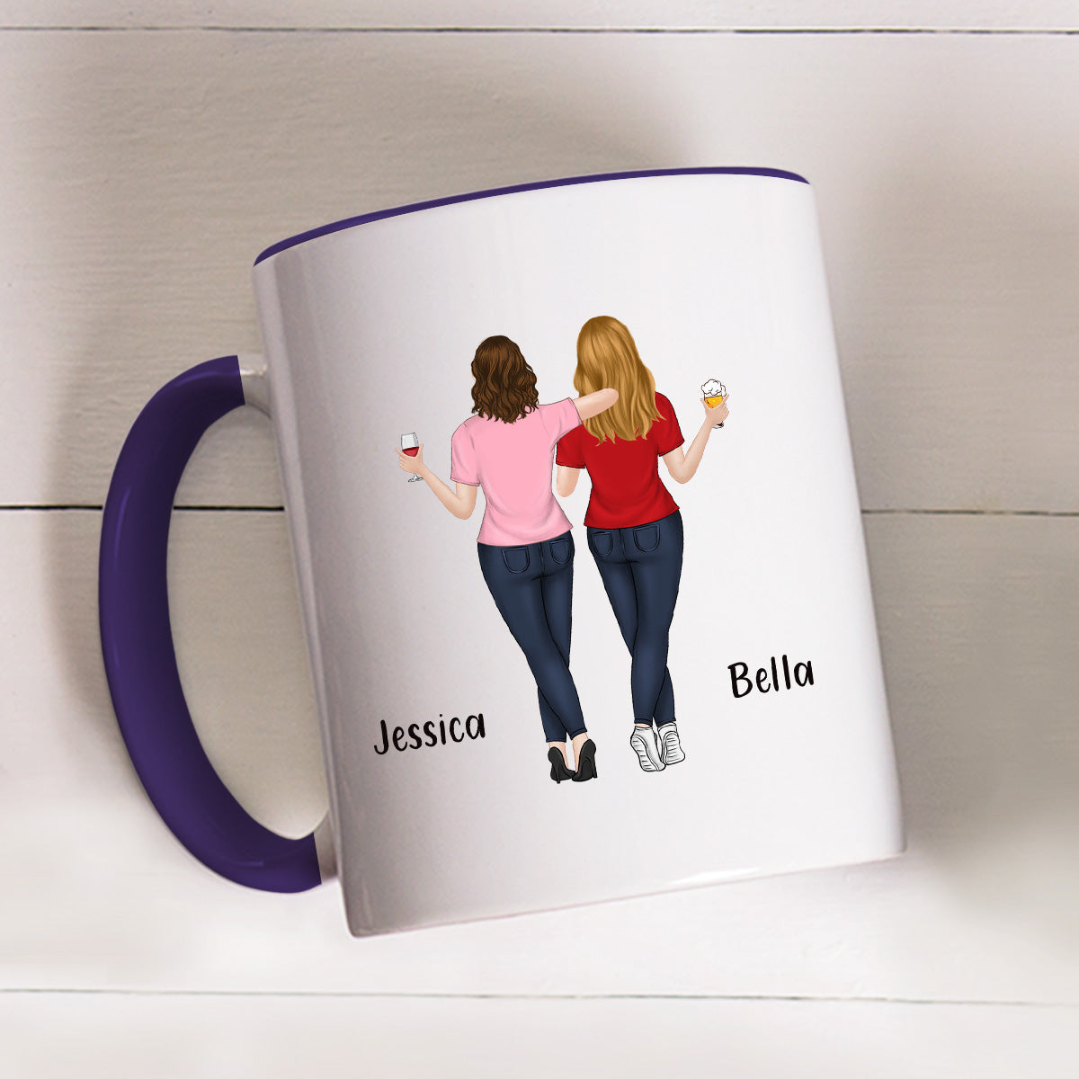 Custom Best Friend, Christmas & Birthday Friendship Keepsake Gift • We Are The Same - Personalized Accent Mug