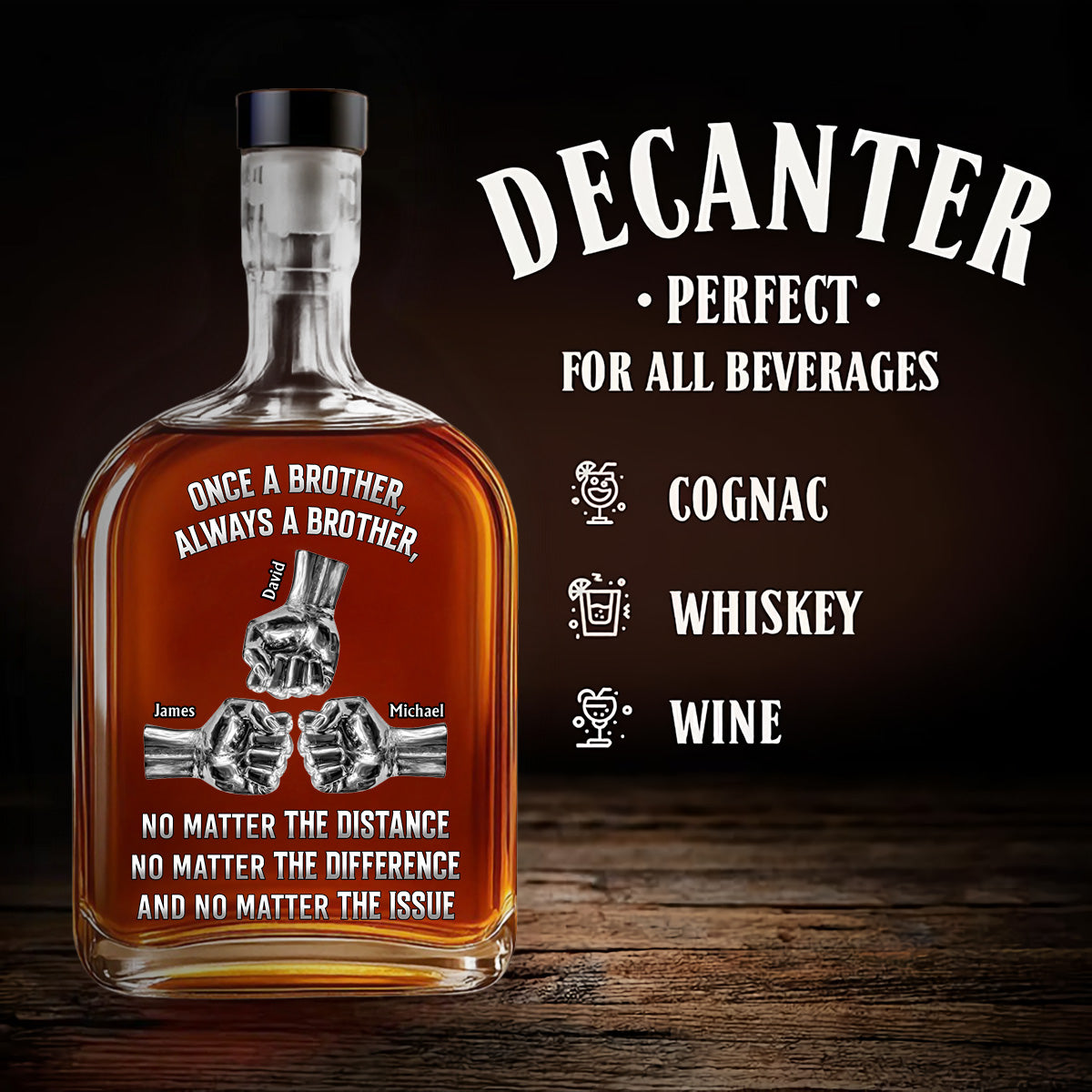 No Matter The Issue - Personalized Spirits Decanter