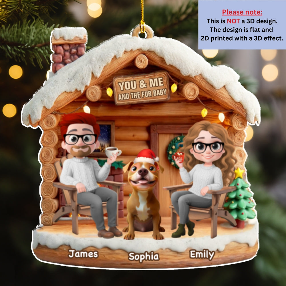 Custom Keepsake Christmas Ornament •  Have A Chat With Them - Personalized 3D Effect Acrylic Ornament