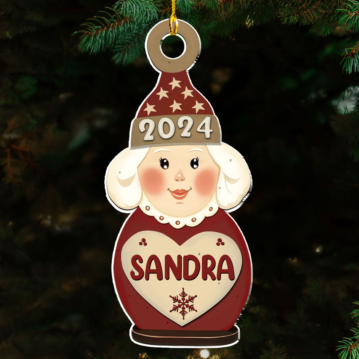 Custom Family Ornament, Christmas Gift for Family Members •  Merry Christmas Name - Personalized Acrylic Ornament