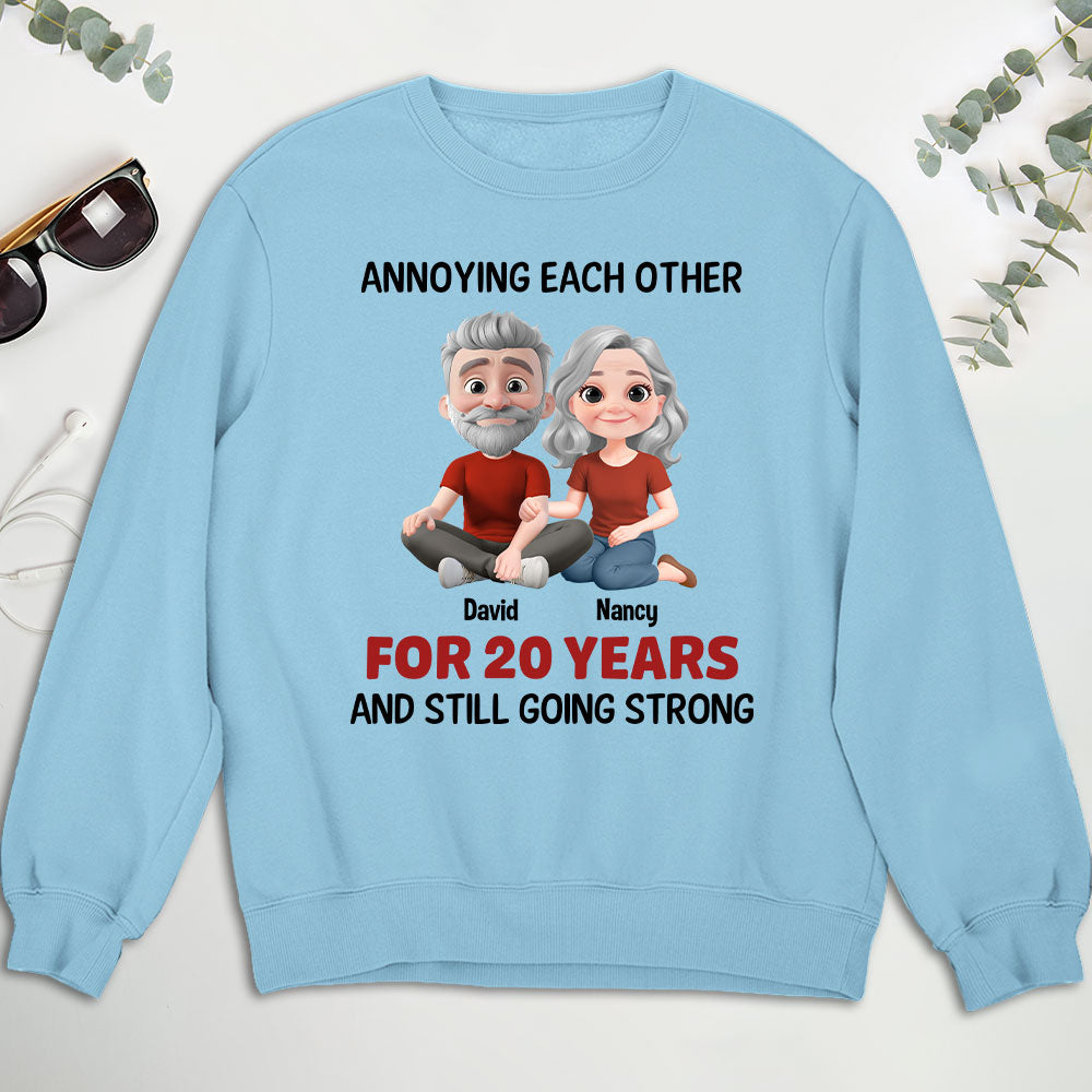 Custom Christmas Anniversary Keepsake Gifts For Husband • Annoying Each Other Couple - Personalized Shirt