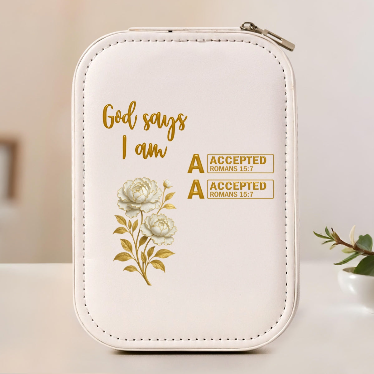 God Says You Are Bible - Personalized Jewelry Box With LED Mirror