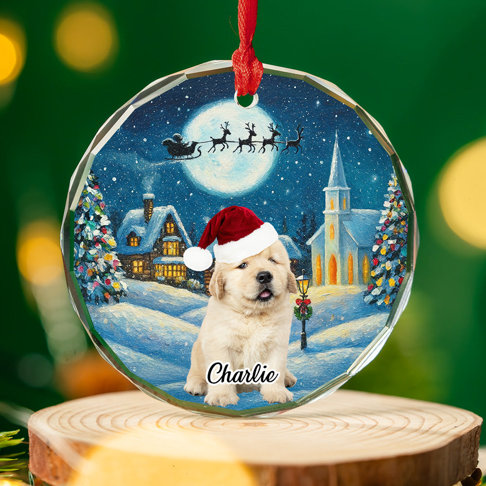 Custom Photo Keepsake Christmas Ornament • Falling In Me Photo - Personalized Glass Ornament