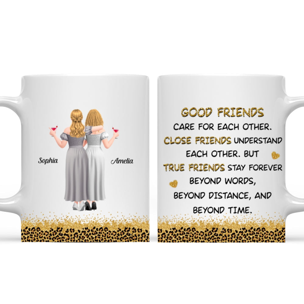 Custom Best Friend, Christmas & Birthday Friendship Keepsake Gift • Care For Each Other - Personalized Coffee Mug
