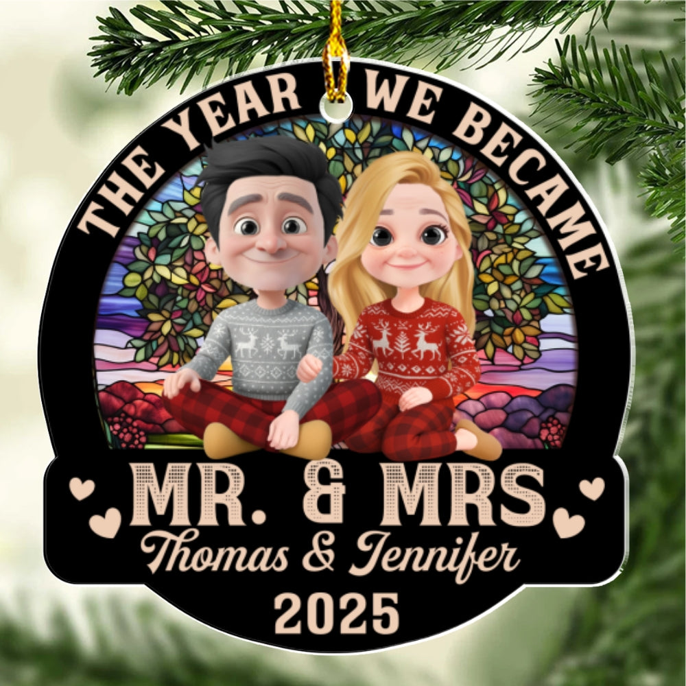 Custom Keepsake Christmas Ornament •  Forever Love Couple - Personalized Acrylic Ornament