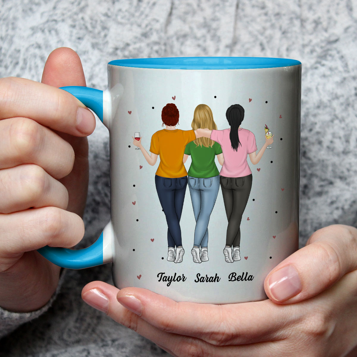 Custom Best Friend, Christmas & Birthday Friendship Keepsake Gift • Best Friend Ever - Personalized Accent Mug