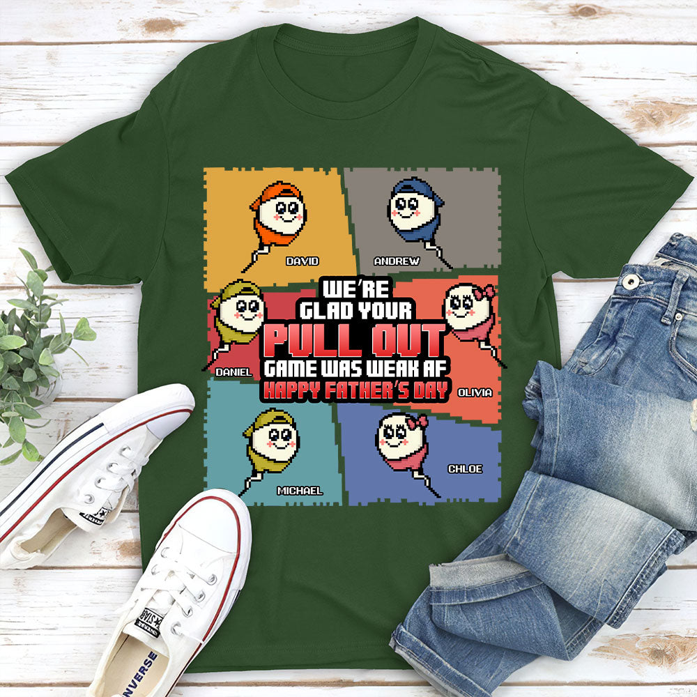 Custom Father's Day, Special Gift for Dad & Grandpa • Thanks For Finishing Strong - Personalized Shirt