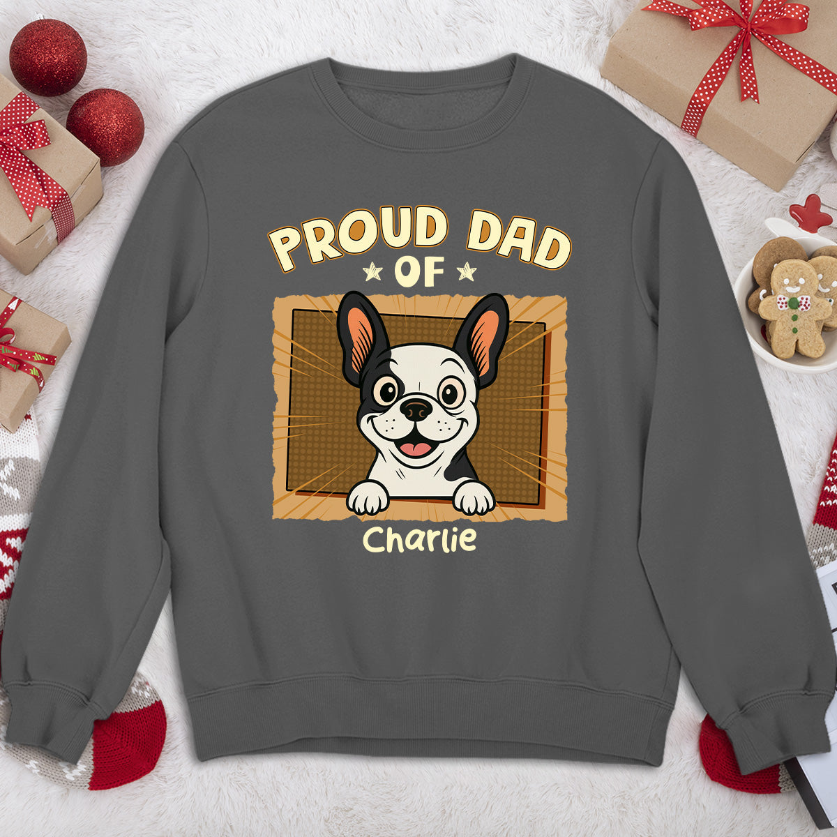 Custom Christmas & Birthday Keepsake Gift • Proud Dad For Sure - Personalized Shirt - Premium Tee