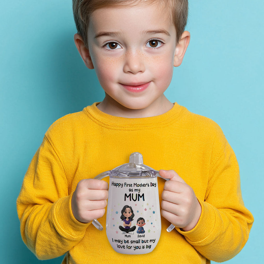 Our First Mother Day - Personalized Sippy Cup With Handles