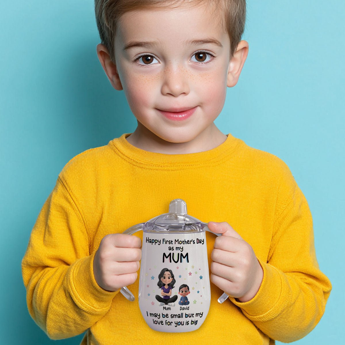 Our First Mother Day - Personalized Sippy Cup With Handles