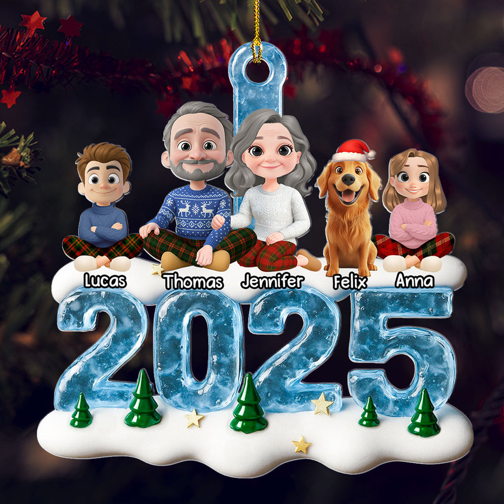 Custom Family Ornament, Christmas Gift for Family Members •  We And Our Kids Ice - Personalized Acrylic Ornament