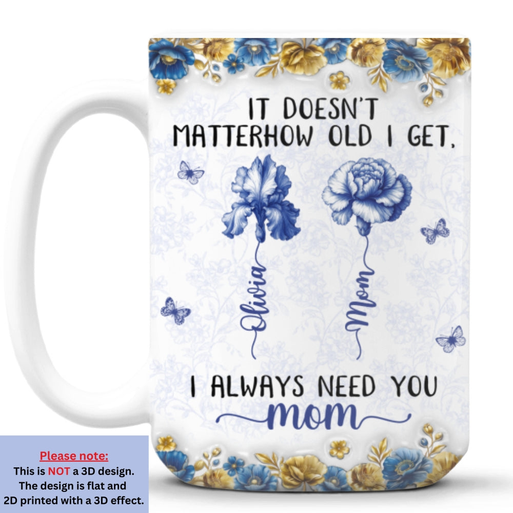 Custom Mother's Day Gift for Mom & Grandma • Always Need You Mom - Personalized Coffee Mug