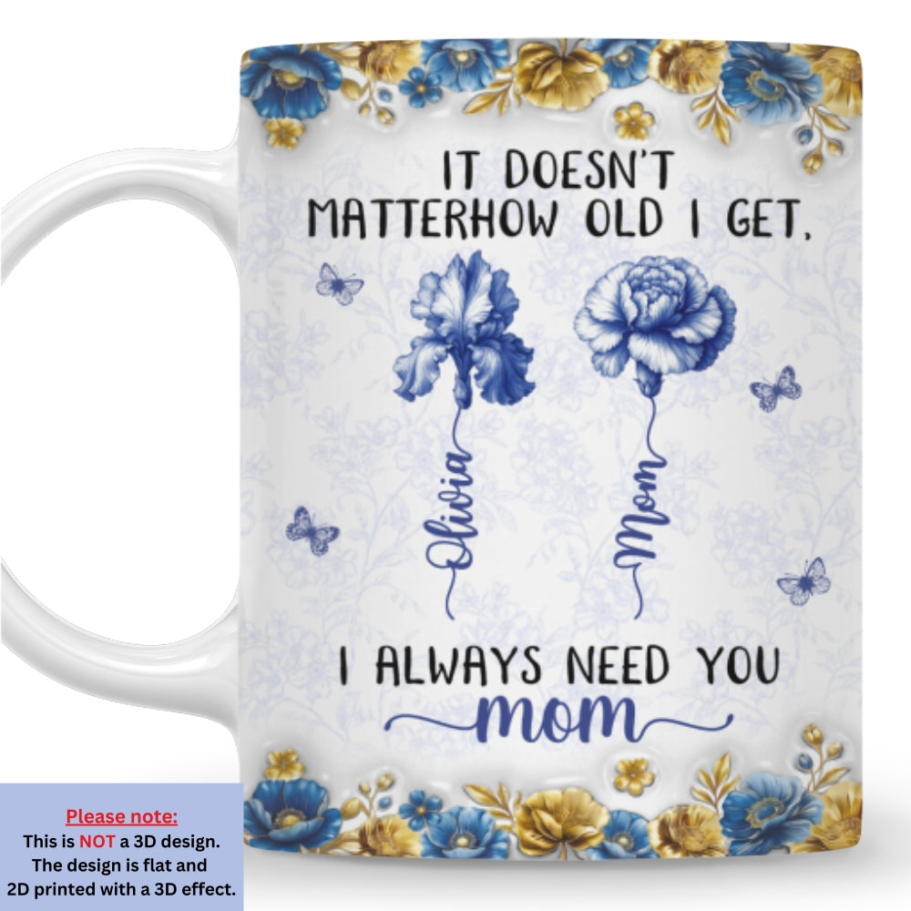 Custom Mother's Day Gift for Mom & Grandma • Always Need You Mom - Personalized Coffee Mug