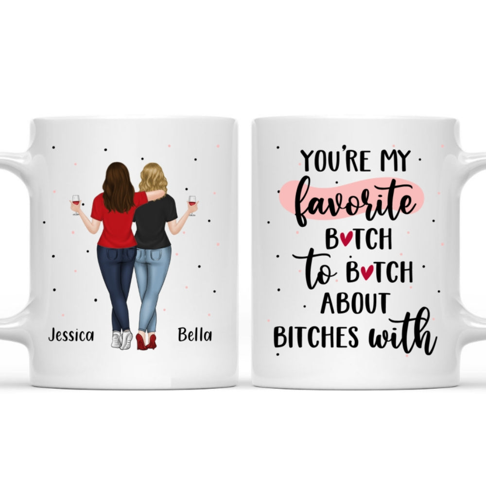Custom Best Friend, Christmas & Birthday Friendship Keepsake Gift • Best Besties - Personalized Coffee Mug