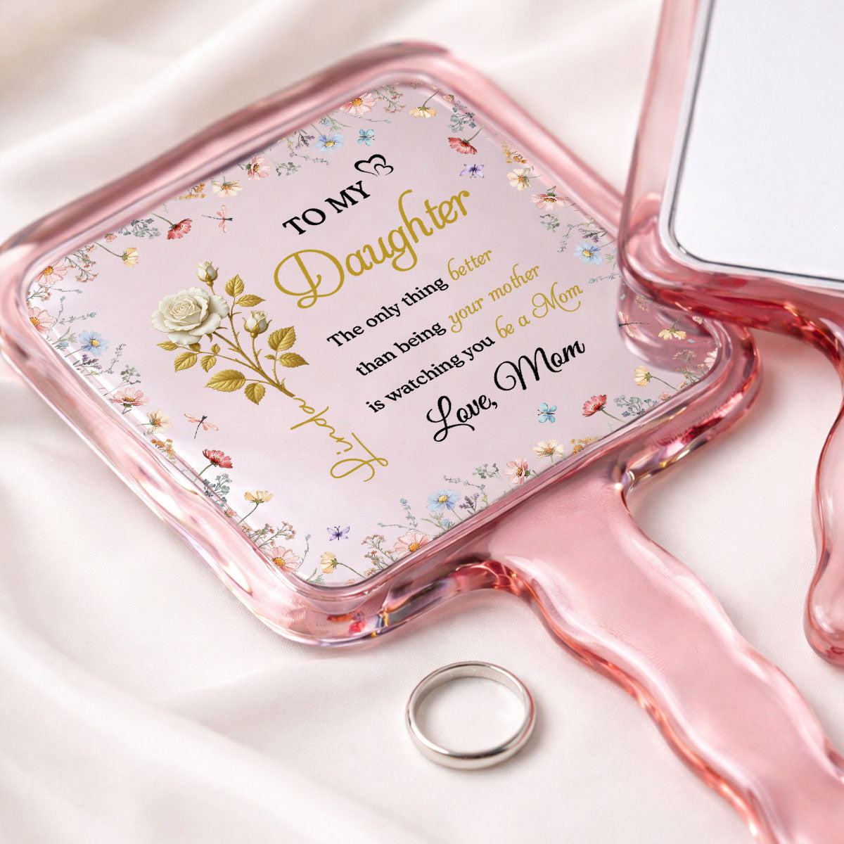 To My Daughter - Personalized Handheld Mirror