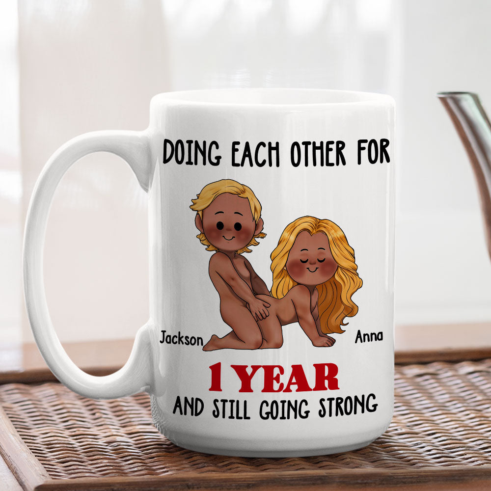 Custom Anniversary Keepsake Gifts For Couple • Doing Each Other - Personalized Coffee Mug