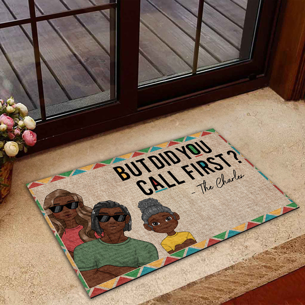 Did You Call First - Personalized Doormat
