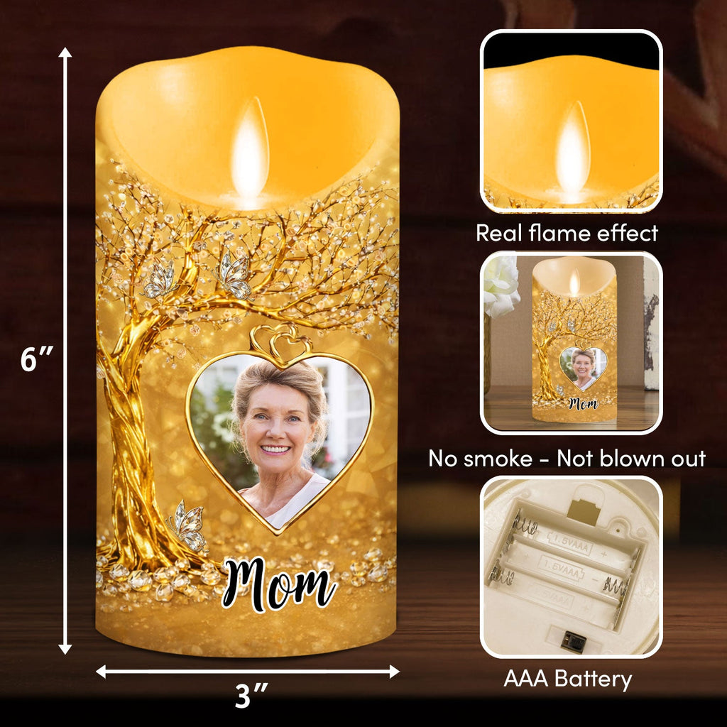 The Moment My Heart Changed Forever - Personalized LED Candle
