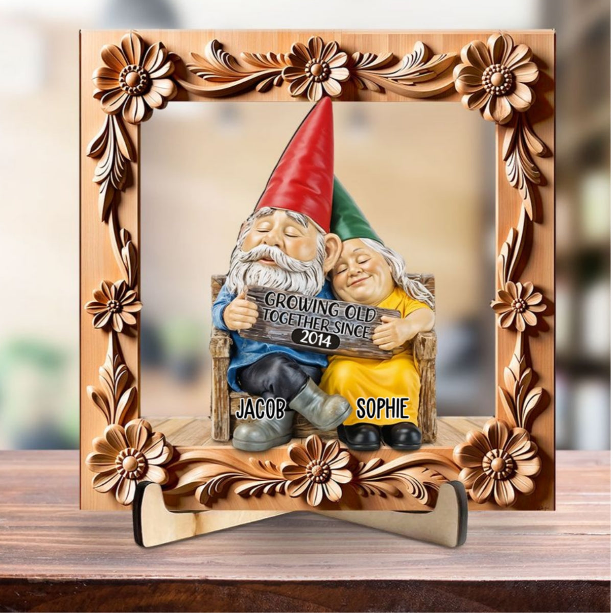 Custom Couple's Decor, Anniversary & Wedding Gift • Growing Old Together - Personalized Wooden Plaque
