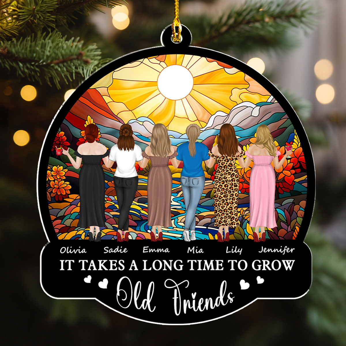 Custom Friendship Christmas Ornament, Best Friend Gift •  Best Friends For Life - Personalized Acrylic Ornament