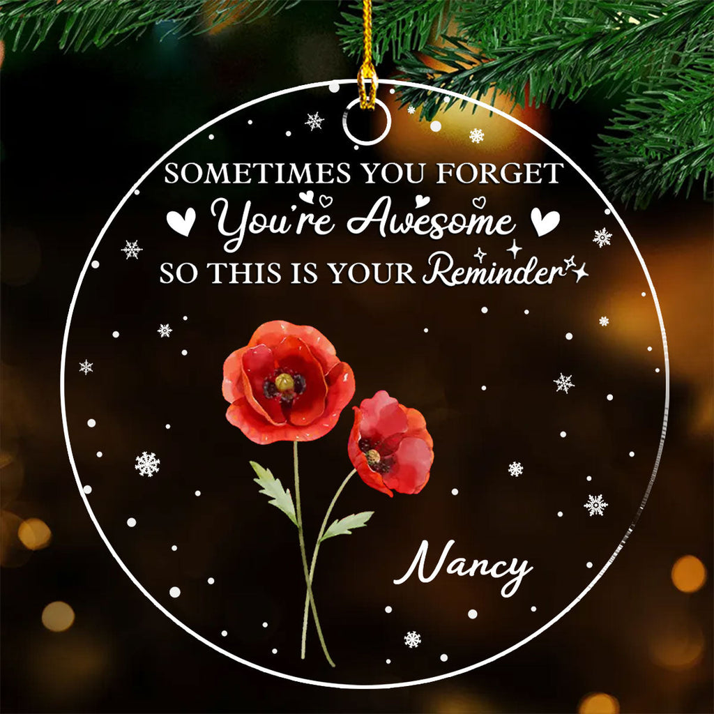 Custom Friendship Christmas Ornament, Best Friend Gift •  You Are Awesome - Personalized Acrylic Ornament