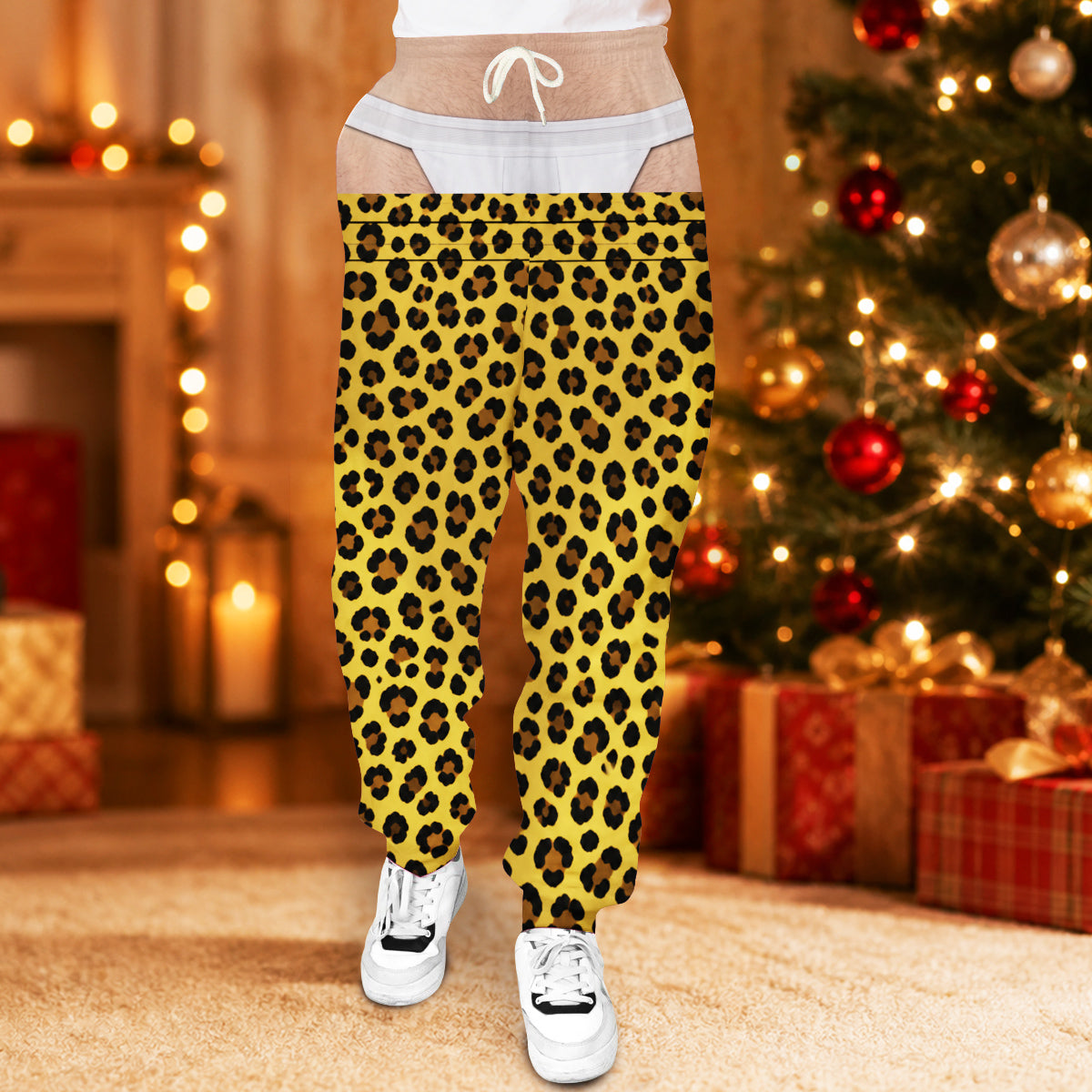 Custom Funny Ugly Christmas Sweatpants, Couple Christmas Gift • Ho Ho Hilarious - Personalized Sweatpants