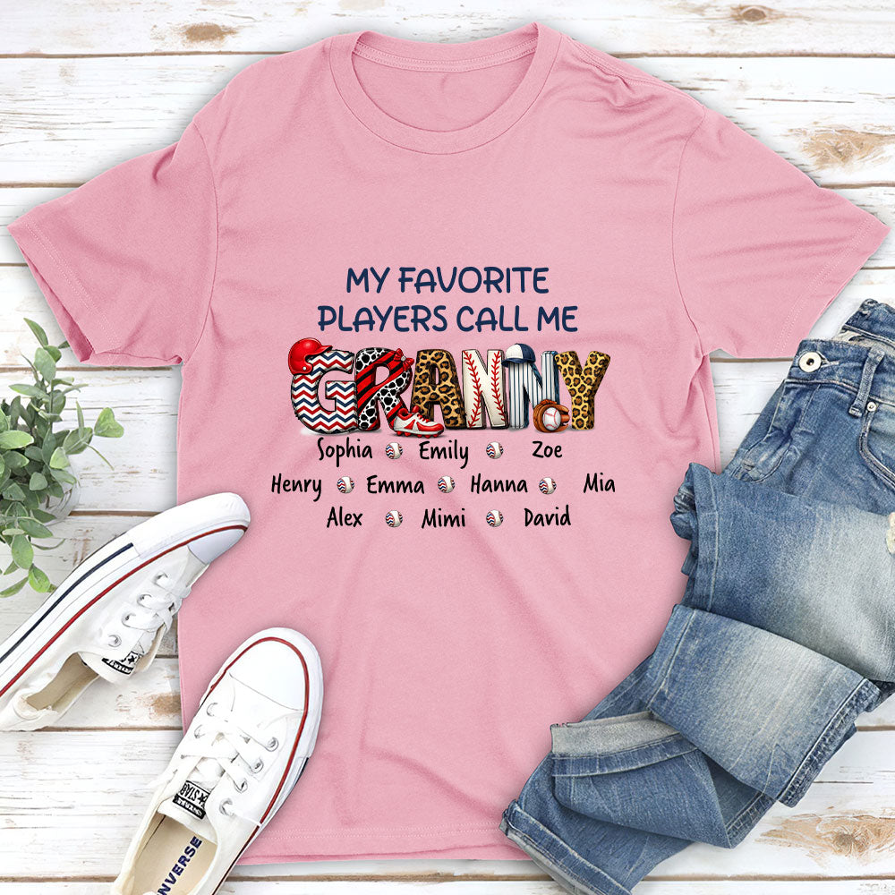 Custom Mother's Day Gift for Mom & Grandma • My Fav Players - Personalized Shirt