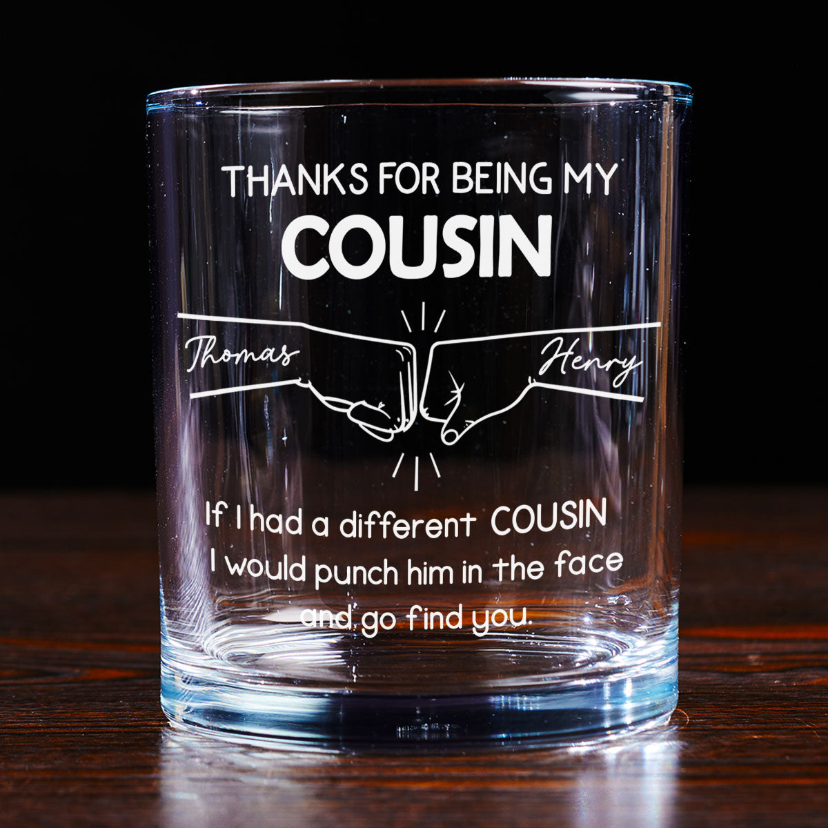 Custom Christmas Birthday Drinkware Gifts for Brother • Thanks For Being My Brother - Personalized Whiskey Glass