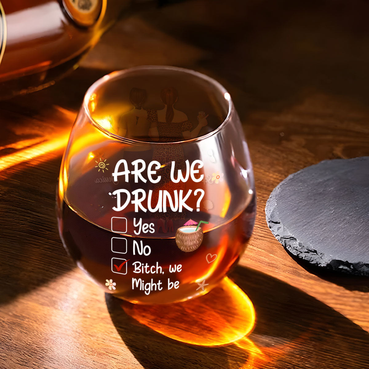 Drink Besties - Personalized Wine Glass