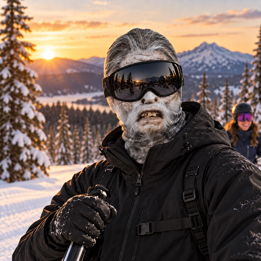 Custom Funny 3D Face Balaclava, Gag Gift For Ski Lovers & Friends • Funny Goofies Go Skiing - Personalized Ski Mask