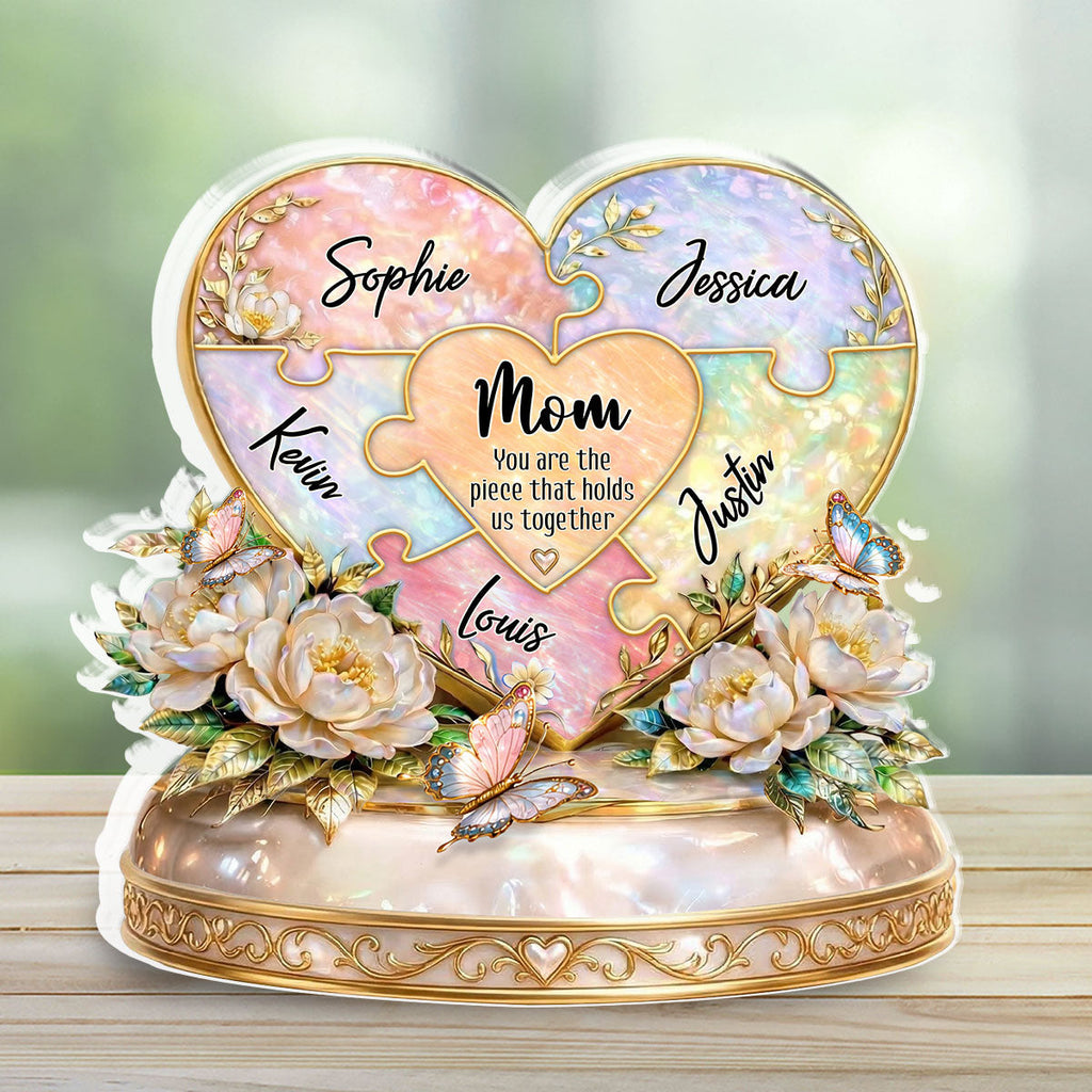 Custom Mother's Day Decor, Gift for Mom & Grandma • Mom And Her Kids - Personalized Acrylic Plaque