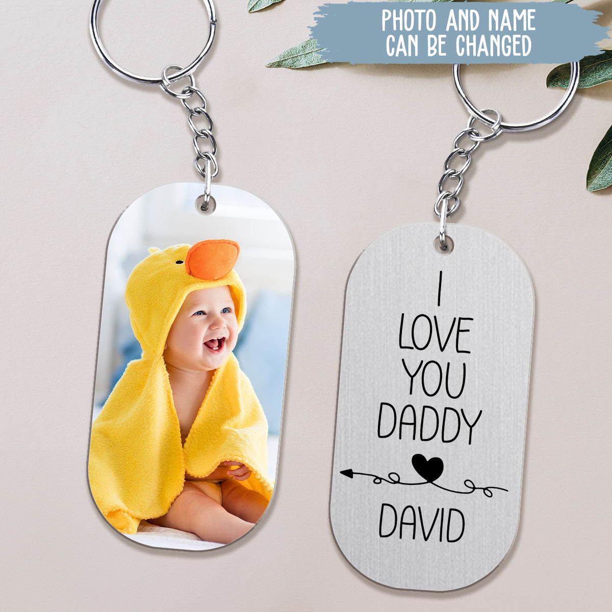Love You Daddy - Personalized 2 Sides Acrylic Keychain