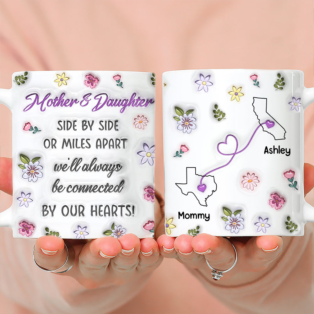 Custom Christmas & Birthday Gift for Mom • Mom And Daughter Unbreakable Bond - Personalized 3D Inflated Effect Mug
