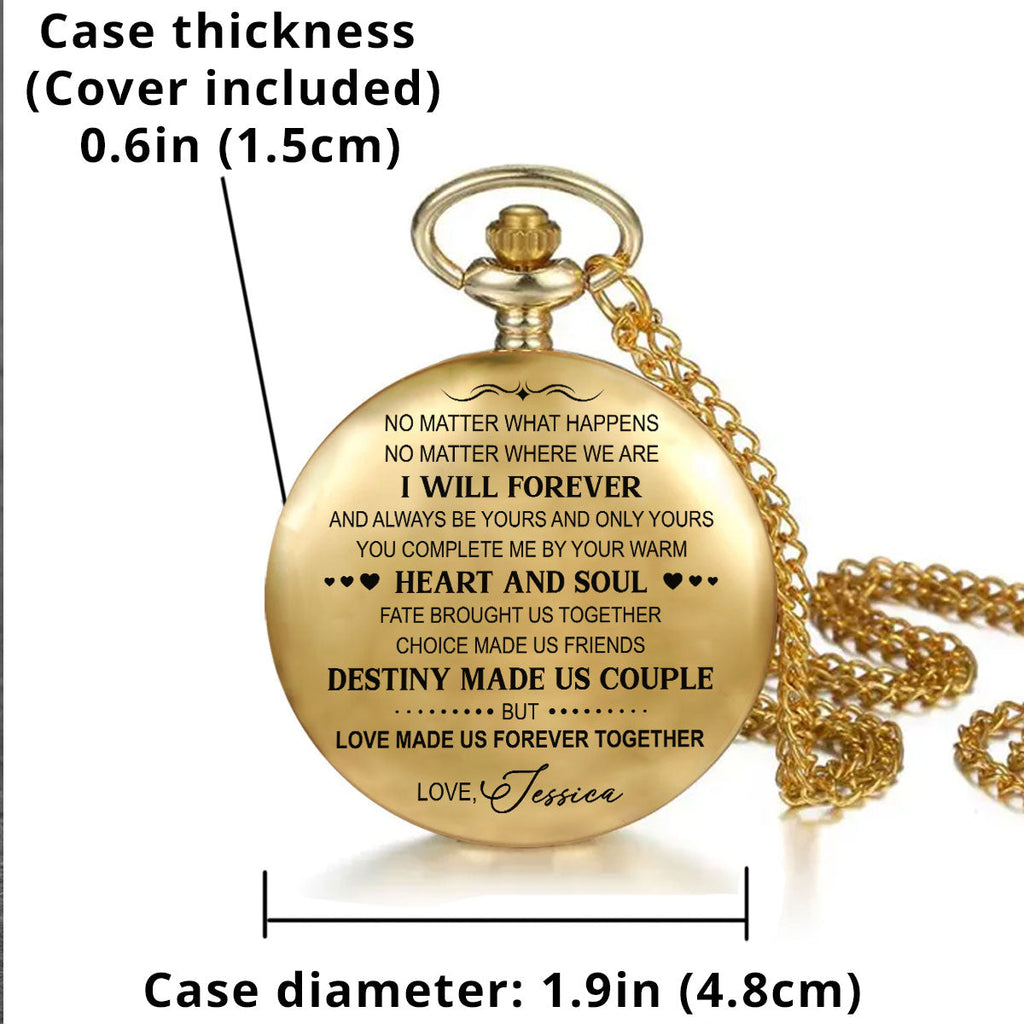 Love Forever - Personalized Print Pocket Watch