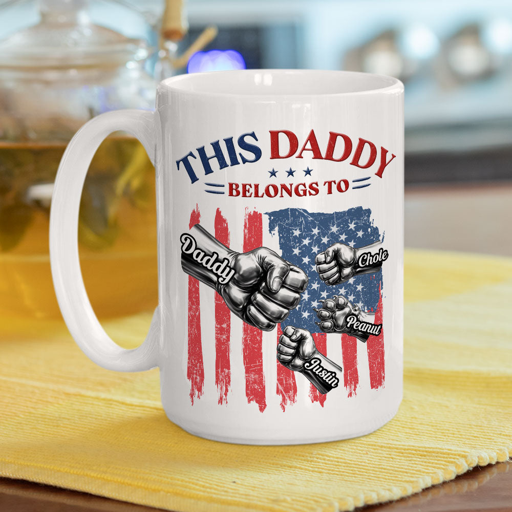 Custom Father's Day, Special Gift for Dad & Grandpa • Daddy And Kids - Personalized Coffee Mug